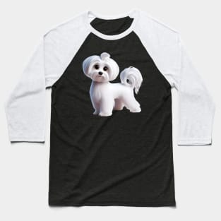 Maltese Dog Baseball T-Shirt